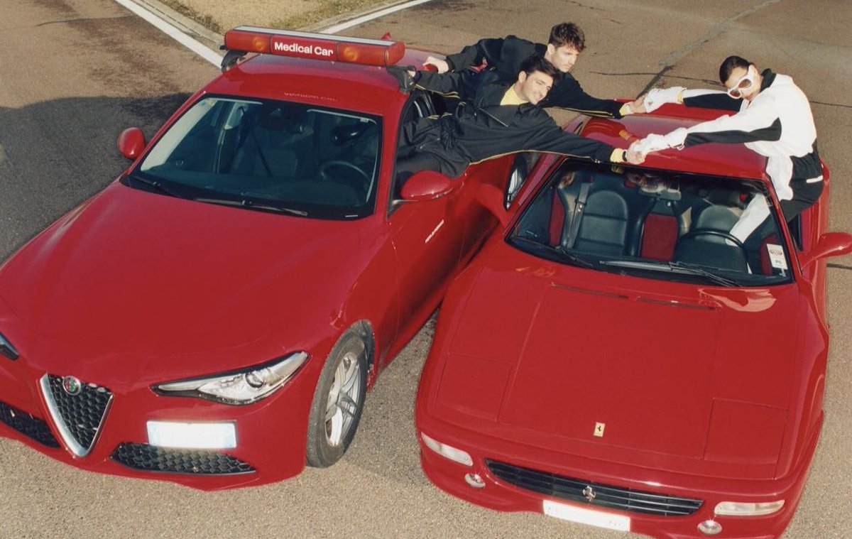 Ferrari boys and irina shayk for vogue italia