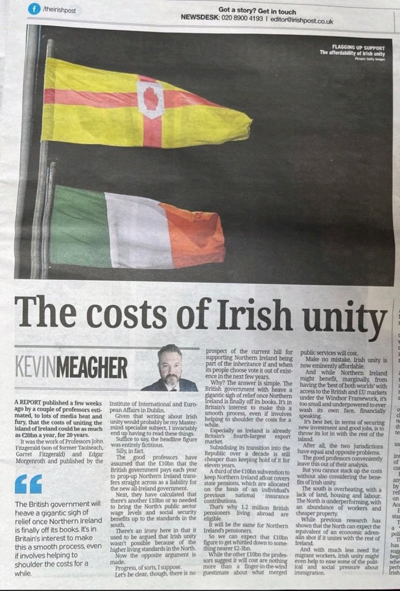 “Make no mistake, Irish unity is now eminently affordable” - Kevin Meagher