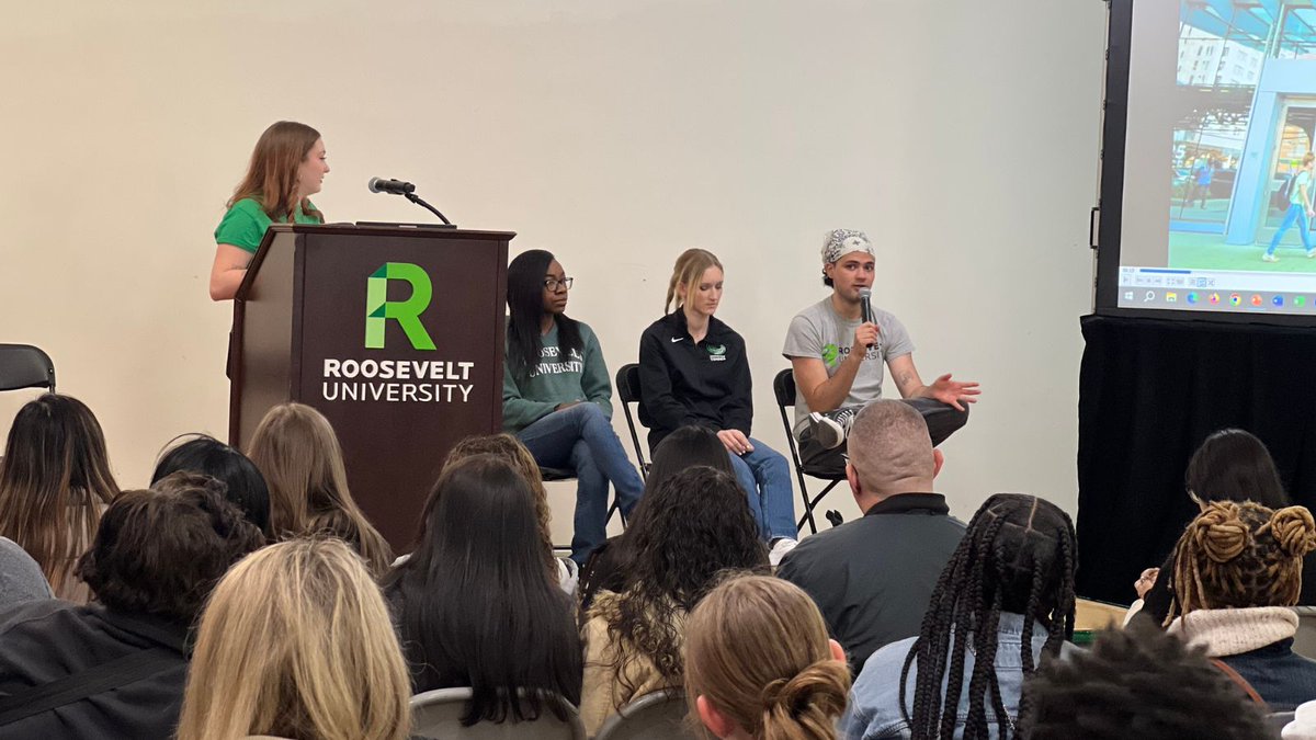 RooseveltU's tweet photo. We had such a fun time welcoming our newly admitted students to campus in March for Admitted Student Day, of course we had to do it again!

If you haven’t already, submit your deposit today to join the Laker Nation: https://t.co/9ox2m94Gpi

#RUBOUND https://t.co/PYWaFRUe2Z