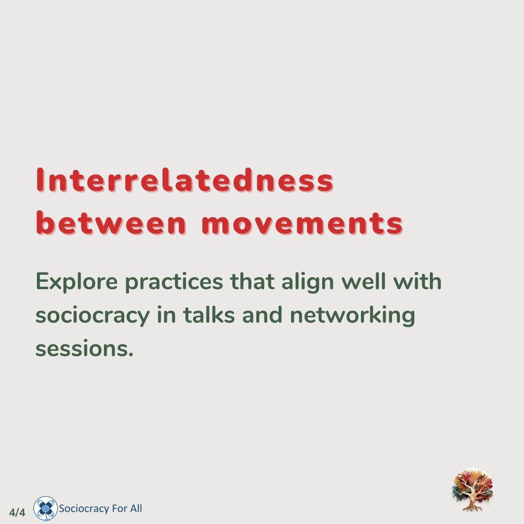 Experience the synergy of interrelatedness at the 7th Annual Sociocracy Conference 2024. Connect, collaborate, and explore new pathways for startup success! Register now: sociocracyforall.org/sociocracy-con… #Interrelatedness #SociocracyConference