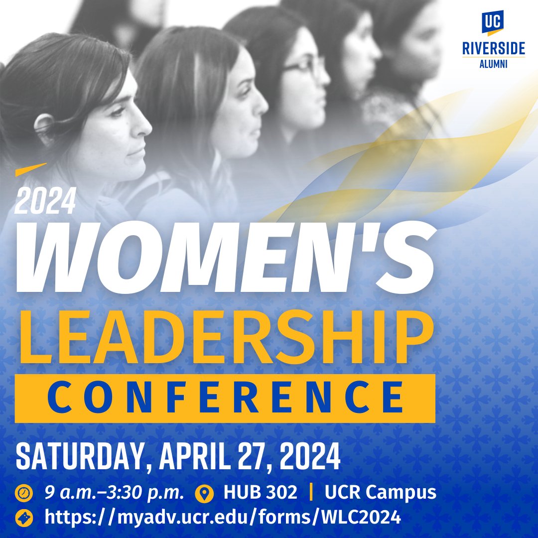 The 2024 Women's Leadership Conference is happening Saturday, April 27th. Marina Tadros from AGSM Graduate Admissions will share about how education shapes careers! RSVP at events.ucr.edu/event/womens_l….