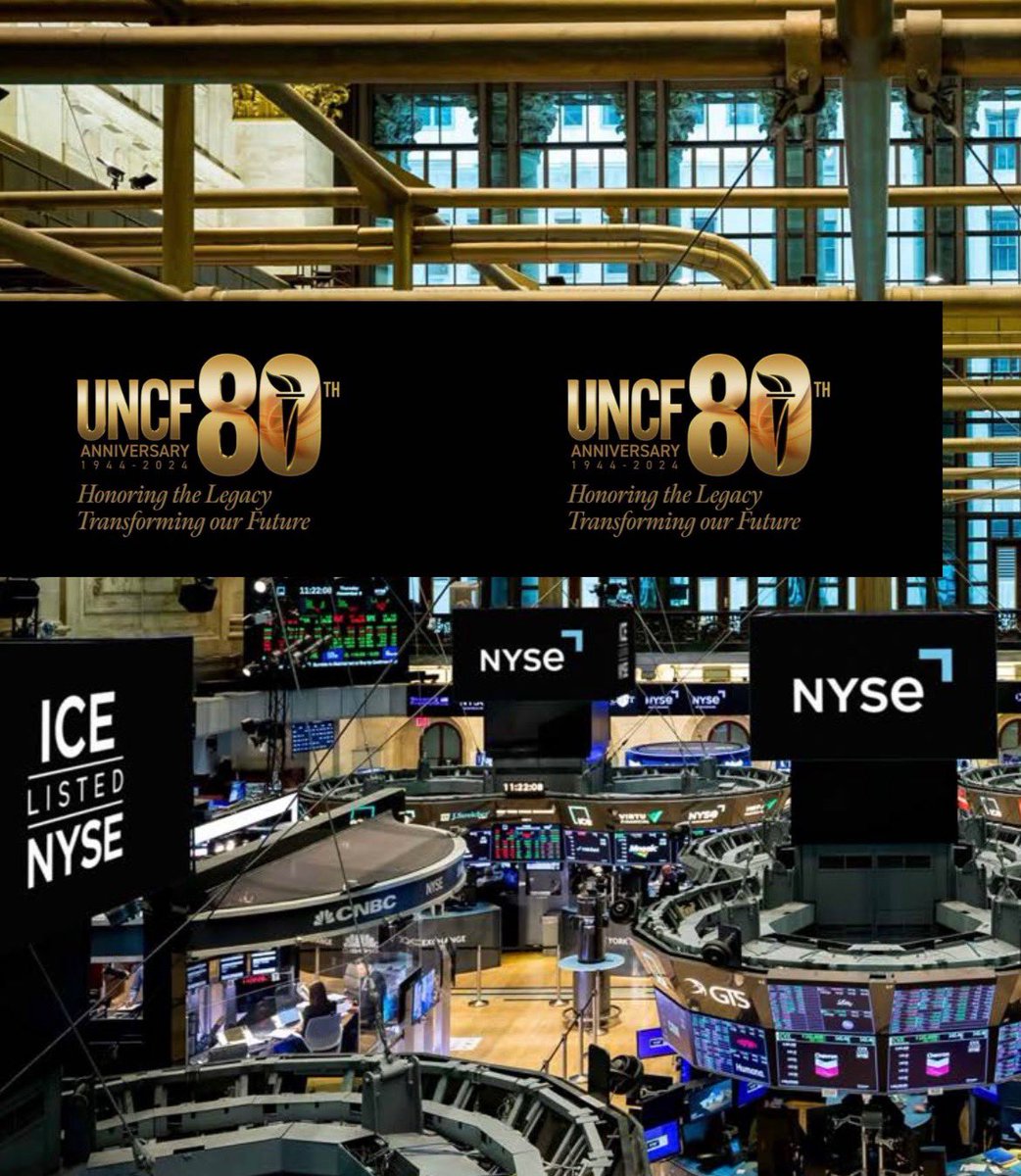 Views from the @NYSE! 📸 They’re getting ready to welcome #UNCF on our 80th anniversary day!

🔔The closing bell can be viewed here: nyse.com/bell #UNCF80