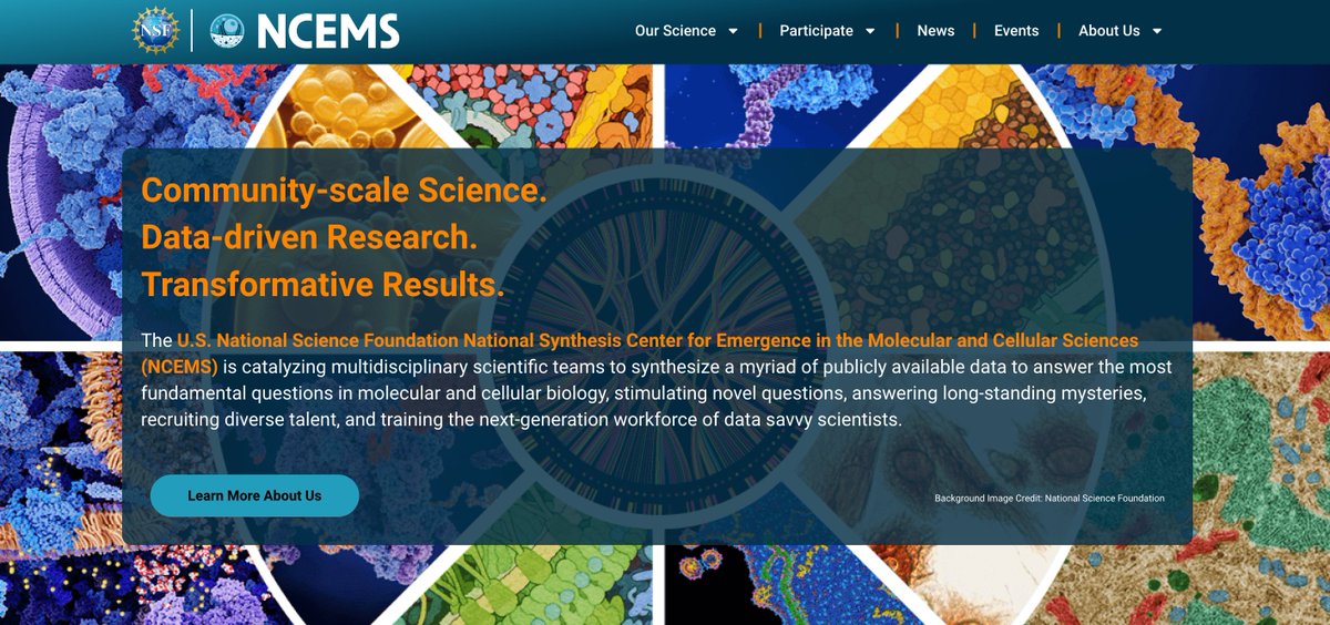 Pleased to share that @NSF has launched #NCEMS, a center led by @psu_chemistry's Ed O'Brien supporting large-scale data integration to tackle big questions intersecting mol. and cellular bio. Congrats to this talented team and excited to be part of it! ncems.psu.edu