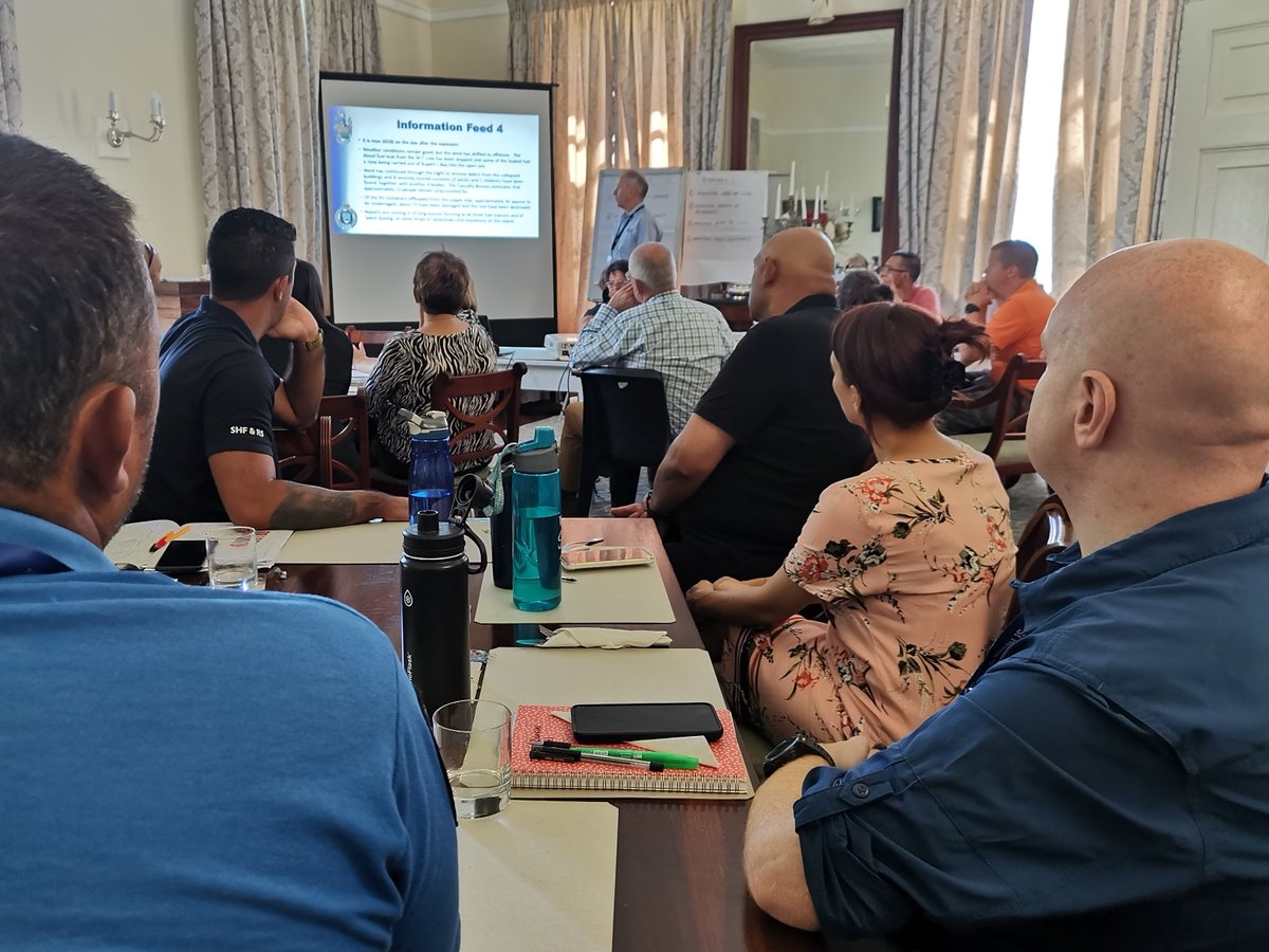 A mixed agency emergency planning exercise today to work through our national preparedness plans in a major incident scenario. Great to get gold, silver and bronze command in one room to stress test our response protocols