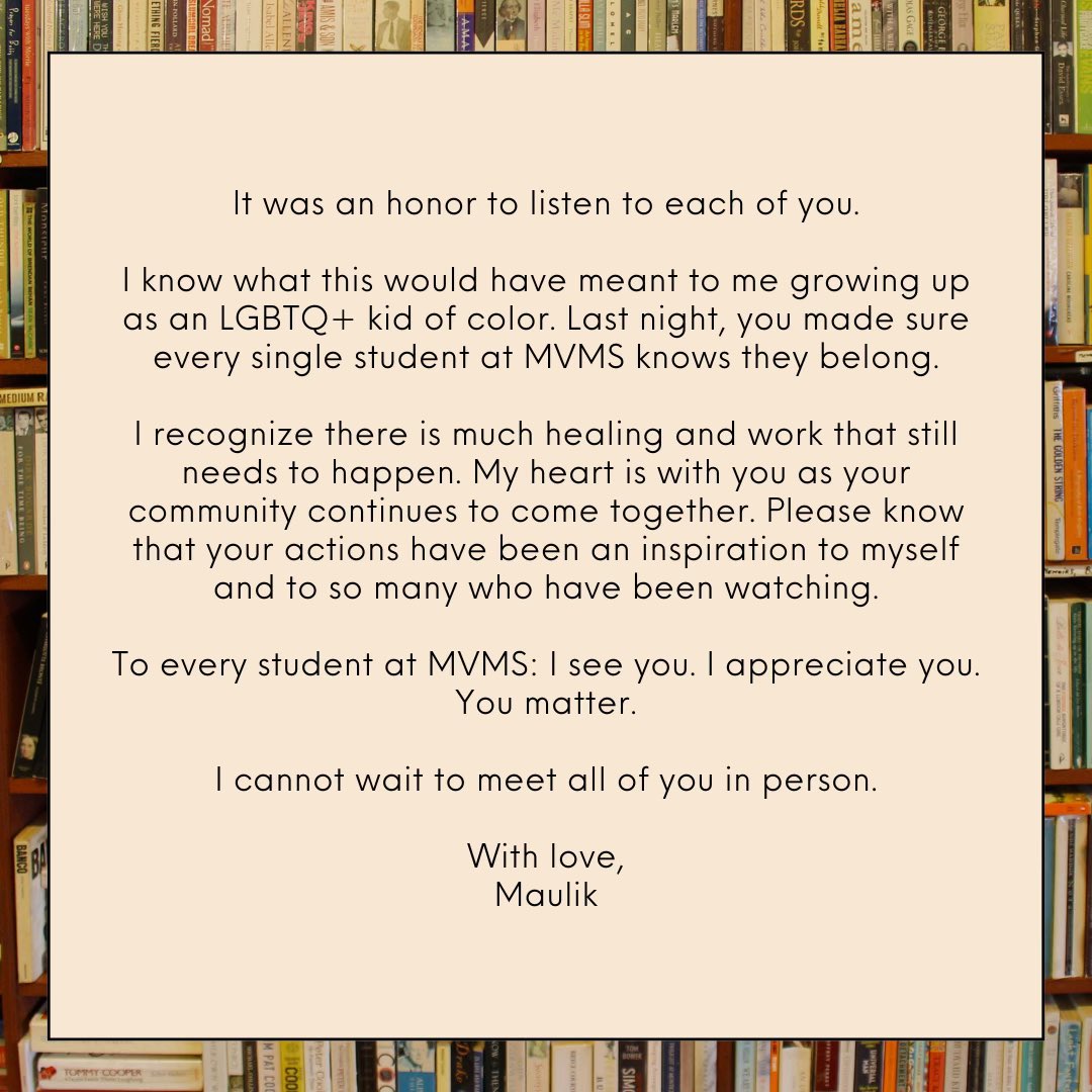 An update from Maulik Pancholy in response to the Cumberland Valley School District school board’s 5-4 decision to reinstate his author visit to Mountain View Middle School.