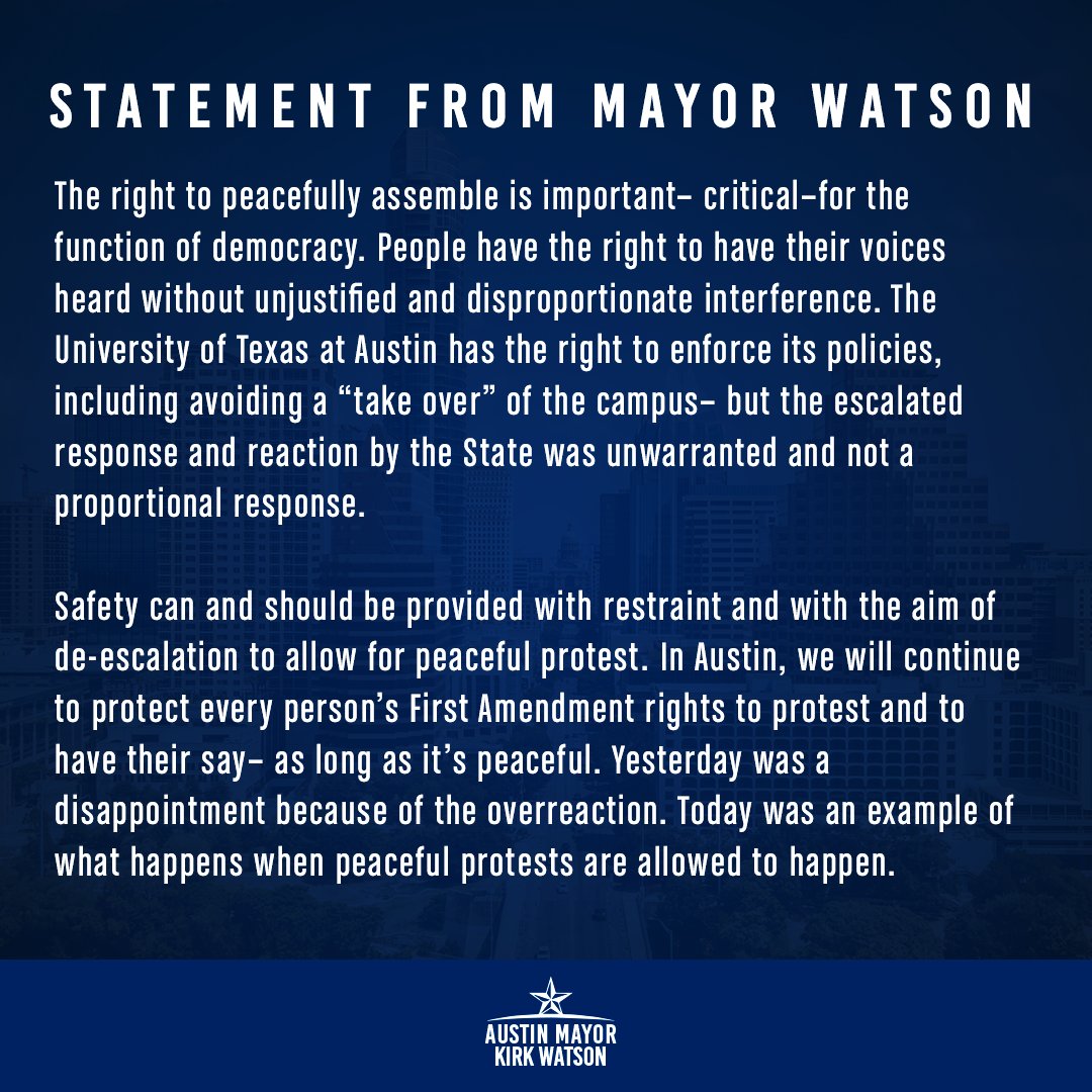 Mayor Kirk Watson (@KirkPWatson) on Twitter photo 2024-04-25 19:58:48