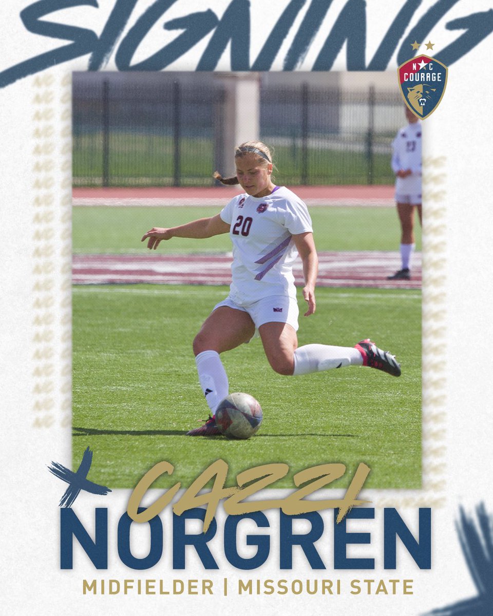 🎉 PLAYER ANNOUNCEMENT 🎉 She’s baaaack! Cazzi Norgren returns to the Courage for summer play after completing the Spring season with Missouri State. Prior to Missouri State, she played at Campbell University where she started all 17 games in the Fall. Welcome back, Cazzi!