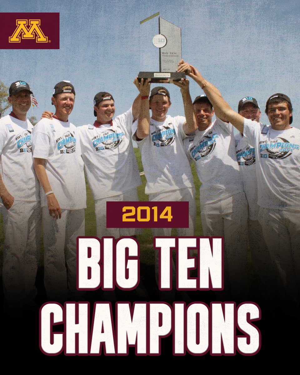 With the Big Ten Championships coming this week, we wanted to celebrate our 2014 Gopher Men's Golf team for bringing home the title 10 years ago this year! 〽 #GoGophers #SkiUMah