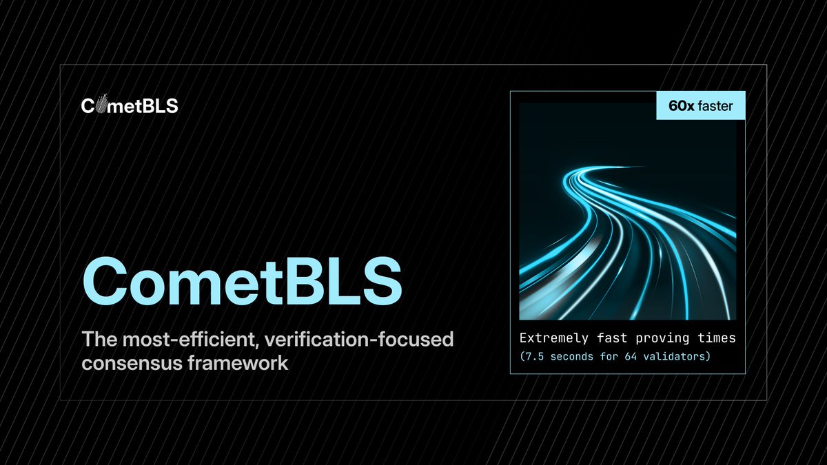 Comet_BLS's tweet photo. Lowering costs and enhancing proving times unlock many new use cases for DeFi.

CometBLS provides the most-efficient, verification-focused consensus framework. 👀 https://t.co/4hcRtCFrZ2