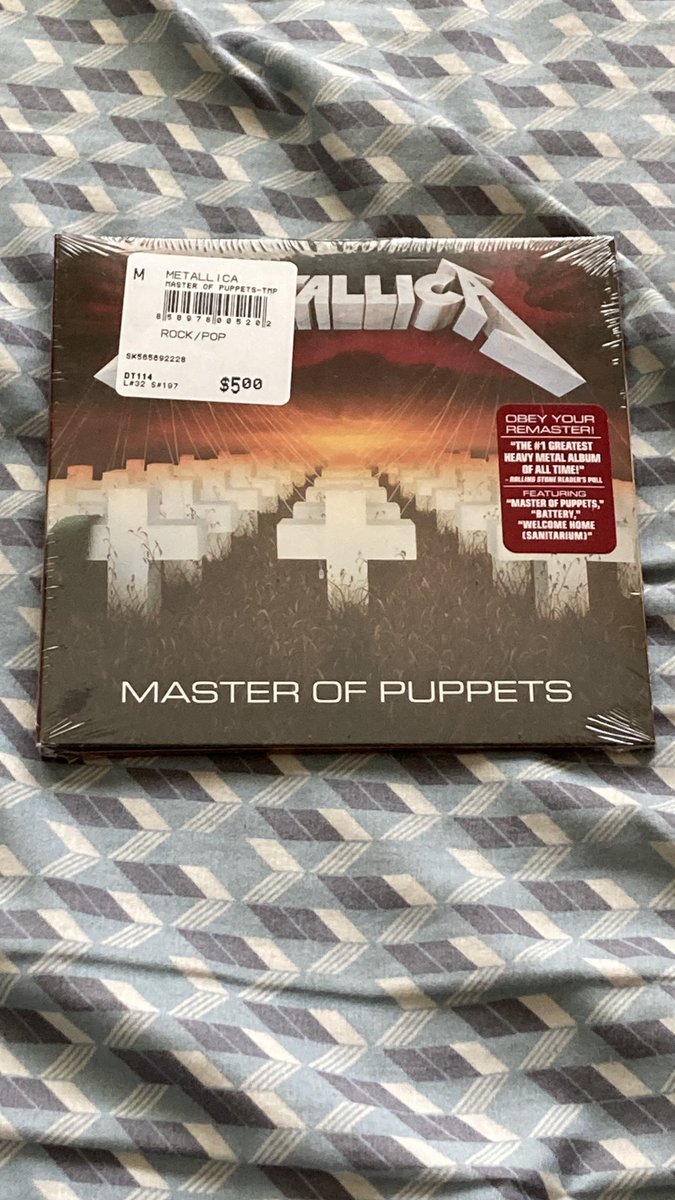 Today i bought a Metallica master of puppets cd at Walmart. #Metallica #masterofpuppets #HeavyMetal