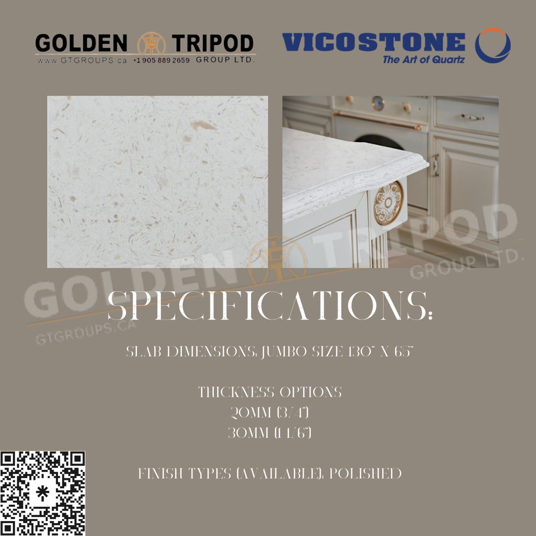 GoldenTripod's tweet image. Discover the unparalleled beauty of Vicostone's BQ8583 Quartz Stone. Whether you prefer a polished finish or other options, Vicostone ensures quality and elegance in every slab. Golden Tripod: 121 Granton Dr Unit #24 Richmond Hill ON L4B3N4 Phone: 905-889-2659 #Vicostone #Quartz