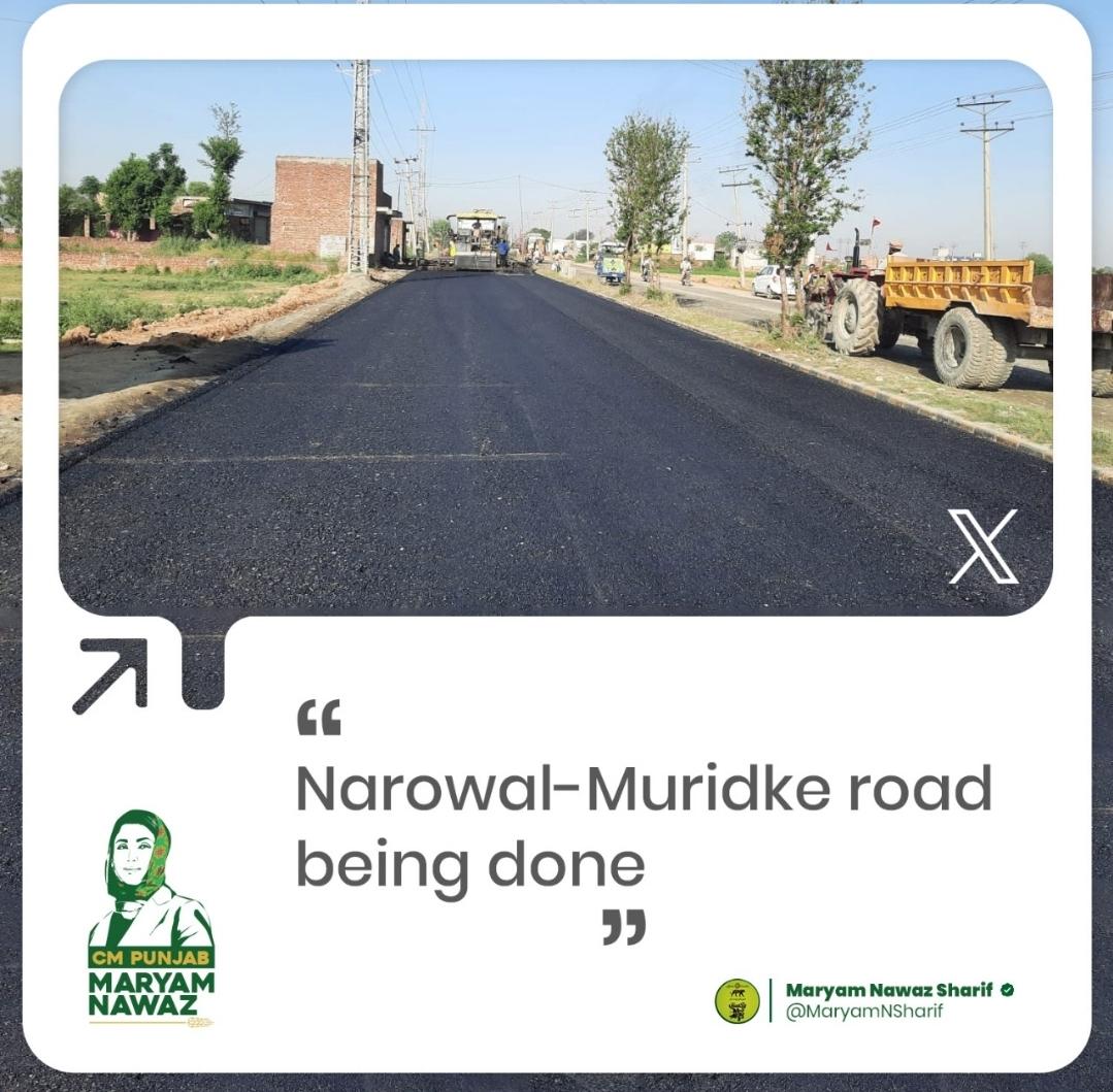 Another landmark achievement. 33 km dual carriageway being rehabilitated. Thank you @MaryamNSharif