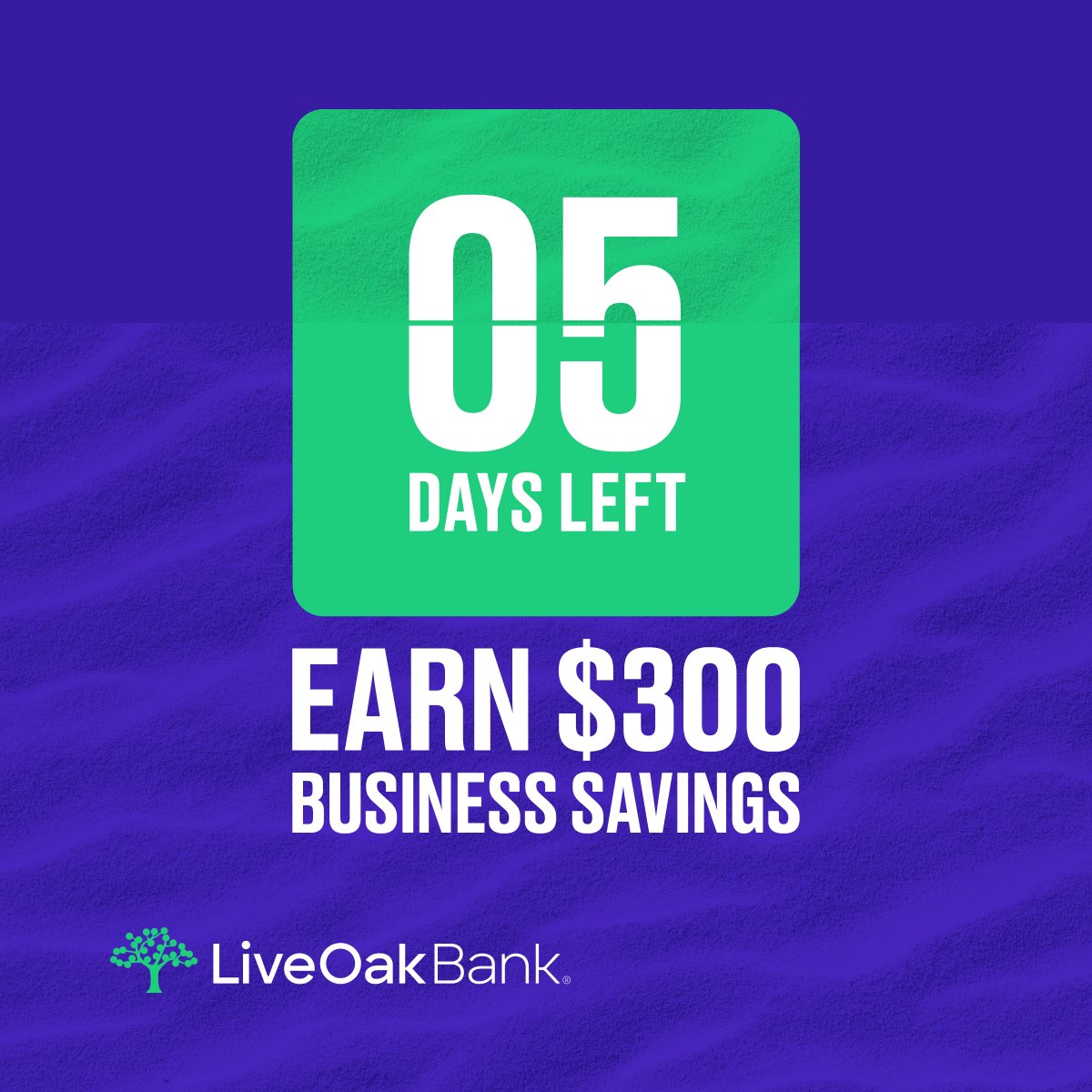 Don’t miss out! Open a small business savings account before the end of the month and earn $300 plus 4.00% APY. Terms and conditions apply. Learn more: bit.ly/3Qlfkay Member FDIC.