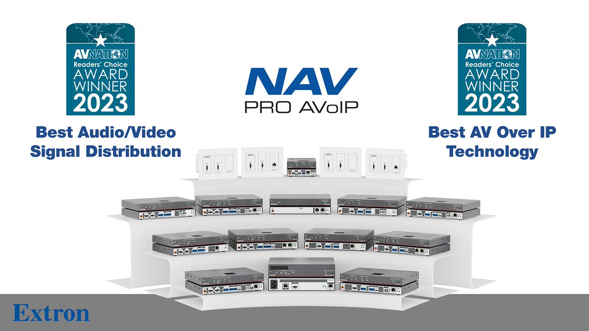 #AVNationspecial! Join us for an exclusive chat with @Extrons Andrew Evans on AVNation Special: NAV AV Over IP. Discover cutting-edge features and seamless integration! hubs.li/Q02v3fHh0 #avtweeps #AVnews #podcast #AVNation #AVOverIP #Extron #NAV #AudioVisual