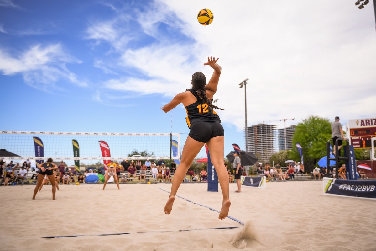 😈 vs. 😿 at approximately 1:45 p.m. on courts‼️

We split the regular series. What better time to break a tie than at #Pac12BVB? 👀

#SandDevils /// #ForksUp