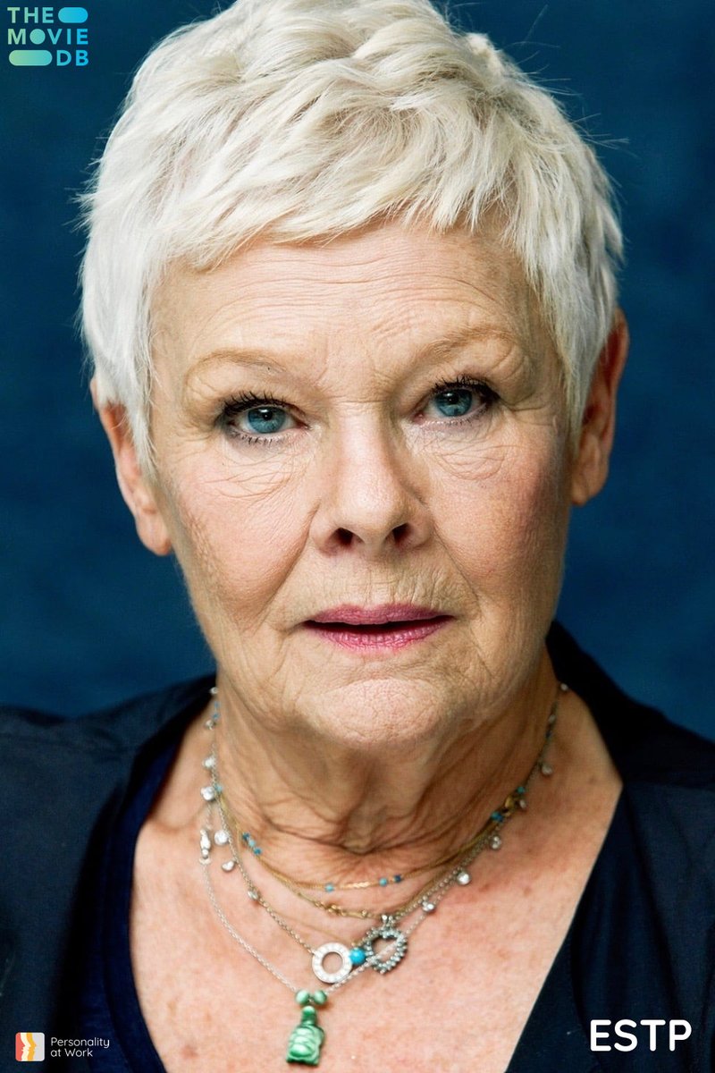 Judi Dench The ESTP

Dame Judith Olivia 'Judi' Dench, CH, DBE, FRSA (born 9 December 1934) is an English film, stage and...

personalityatwork.co/celebrity/prof…

#JudiDench #Skyfall #CasinoRoyale #MissPeregrinesHomeForPeculiarChildren #ESTP #FamousPersonality