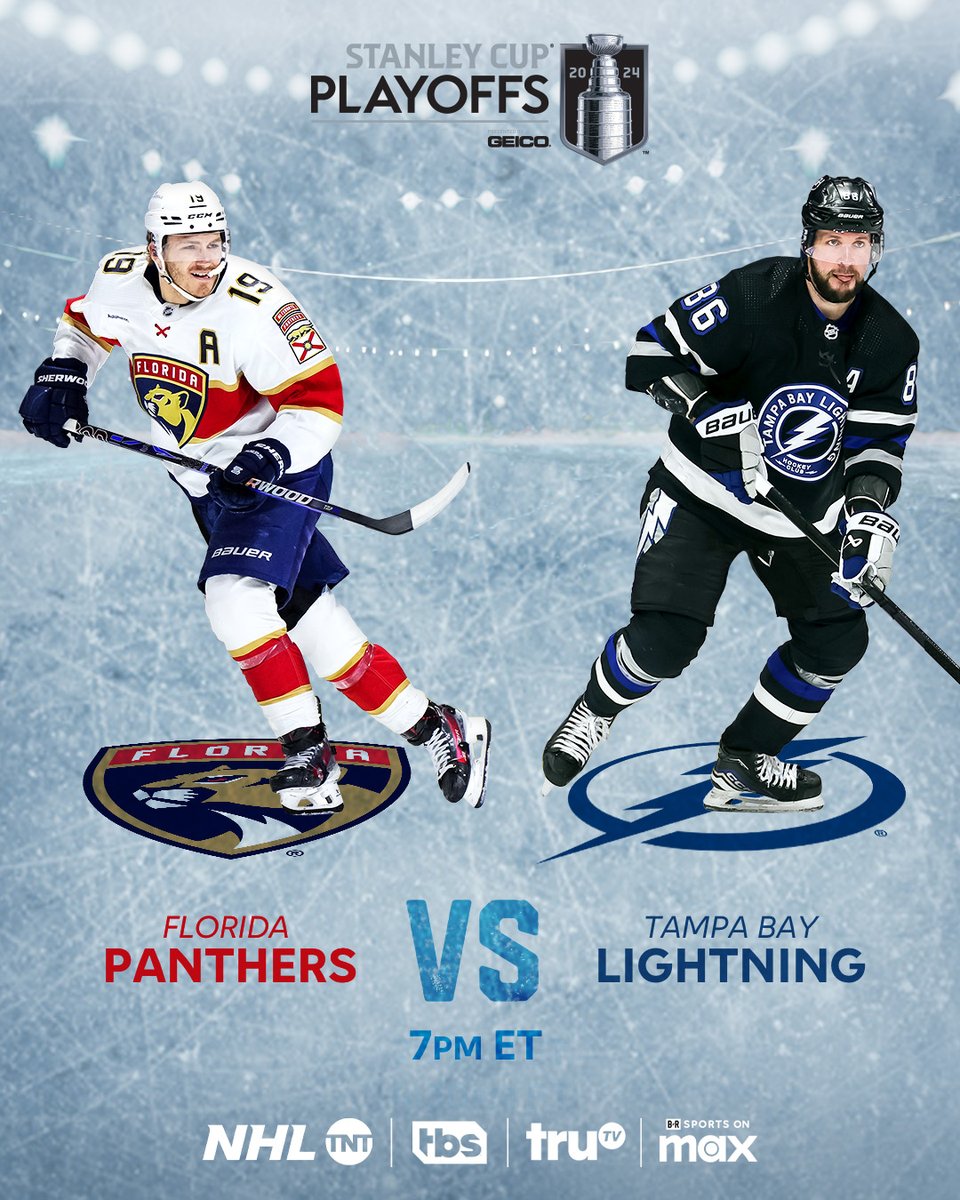 The Lightning look to avoid an 0-3 hole as they play host to the Panthers. Coverage begins at 6:30 PM ET on Max. #ChampionsLiveHere #NHLPlayoffs
