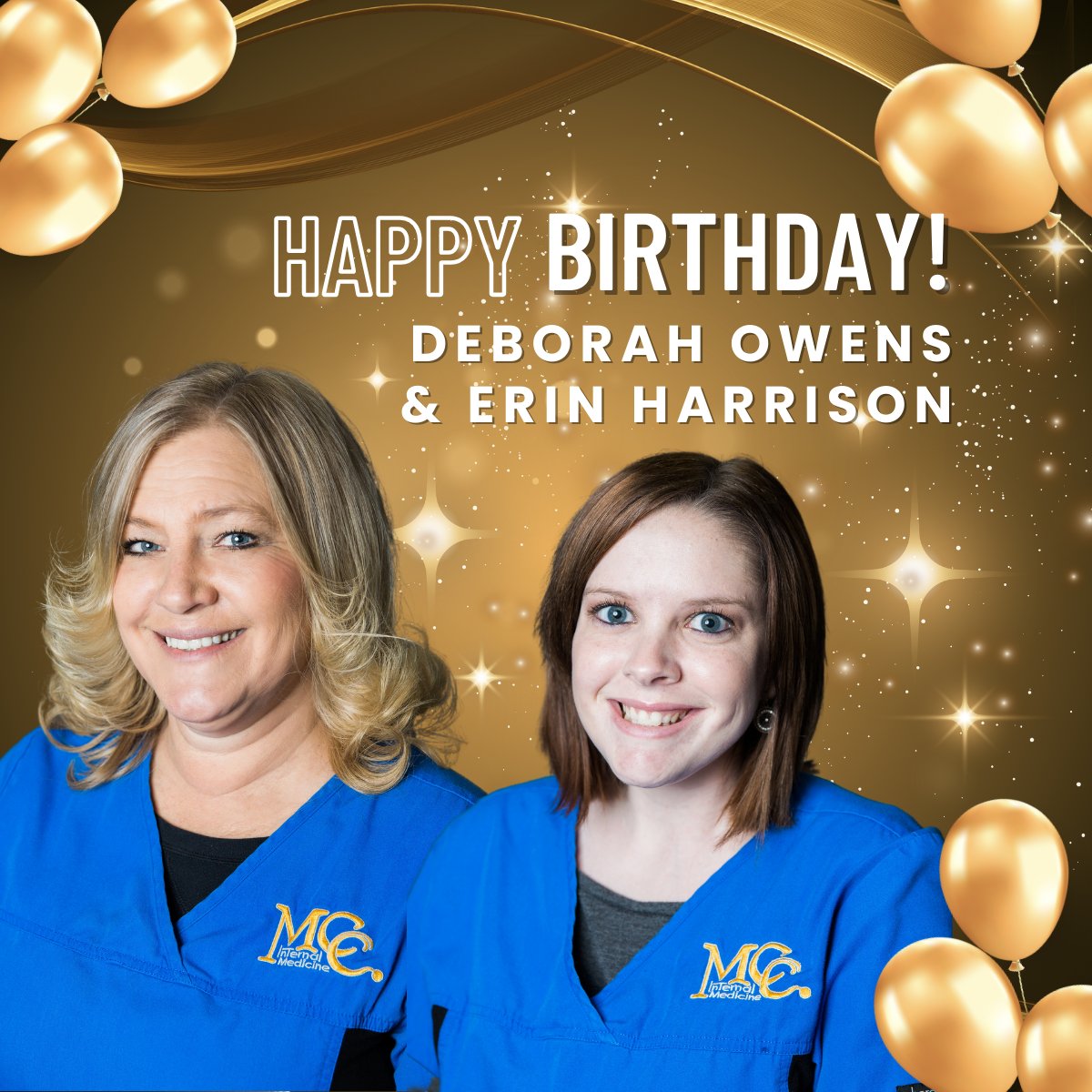 Happy Birthday Erin Harrison & Deborah Owens!! 🎂🎂

#HappyBirthday #MCCInternalMedicine #internalmedicine #healthcare #doctors #middlegeorgia #maconga #physicians