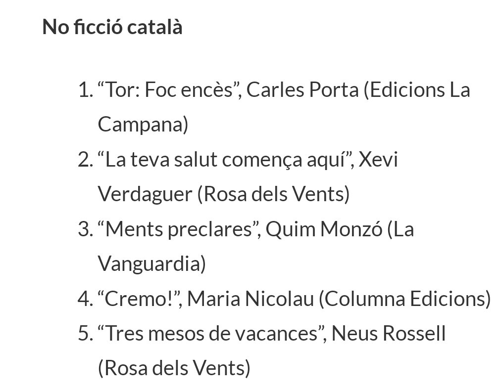 "Tor. Foc encès", llibre més venut de no ficció aquest Sant Jordi, i "Crims. Pecats Capitals", el més venut del Sant Jordi de 2023. MOLTES GRÀCIES!! 👏