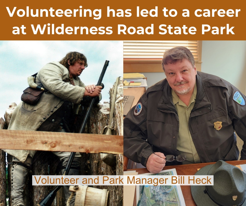 #WildernessRoad State Park is a great example of how vital park volunteerism is! They depend on living history volunteers. Volunteers often become park staff, too, like Billy Heck. #VolunteerWeek Learn more in our new blog: dcr.virginia.gov/state-parks/bl…