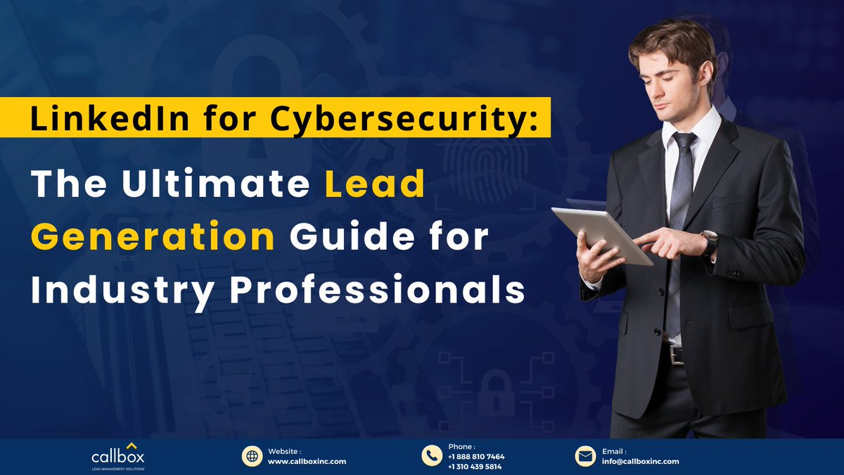 Want to learn how to use LinkedIn as a platform for leads? Discover the ultimate guide to LinkedIn B2B lead generation in cybersecurity, equipping businesses with proven strategies for success. Learn more here: bit.ly/3xVQvLZ #LinkedIn #LeadGeneration #B2B