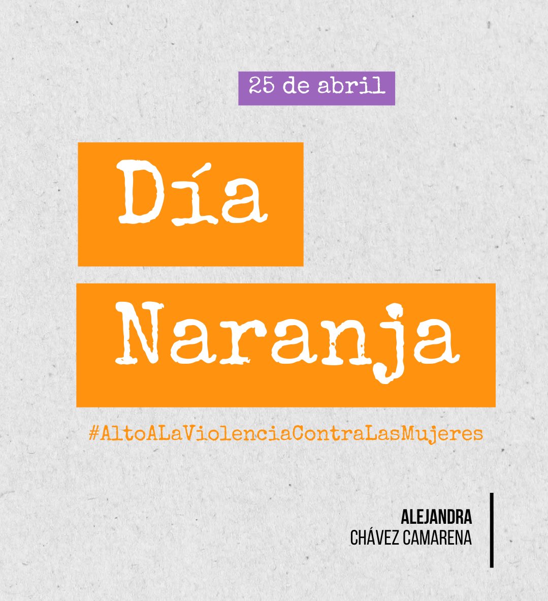 La lucha para erradicar la violencia contra las mujeres no se detiene. ¡Hoy es #DíaNaranja!