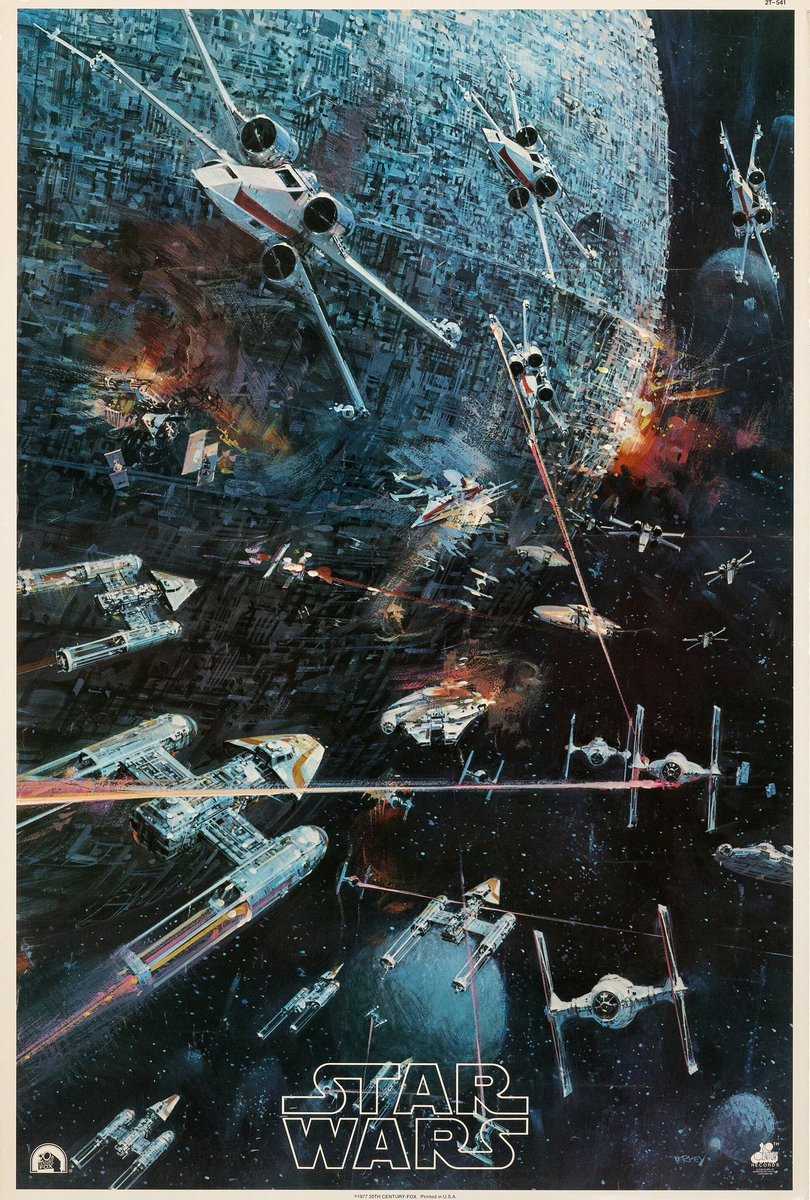 STAR WARS soundtrack poster by John Berkey, 1977.