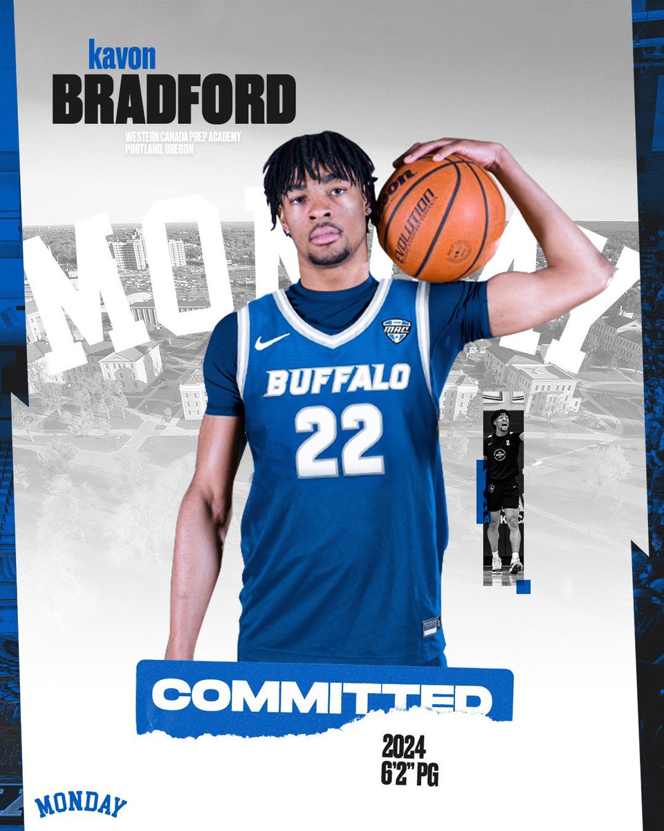 6’2 2024 PG Kavon Bradford (Western Canada Prep Academy) has committed to Buffalo!!