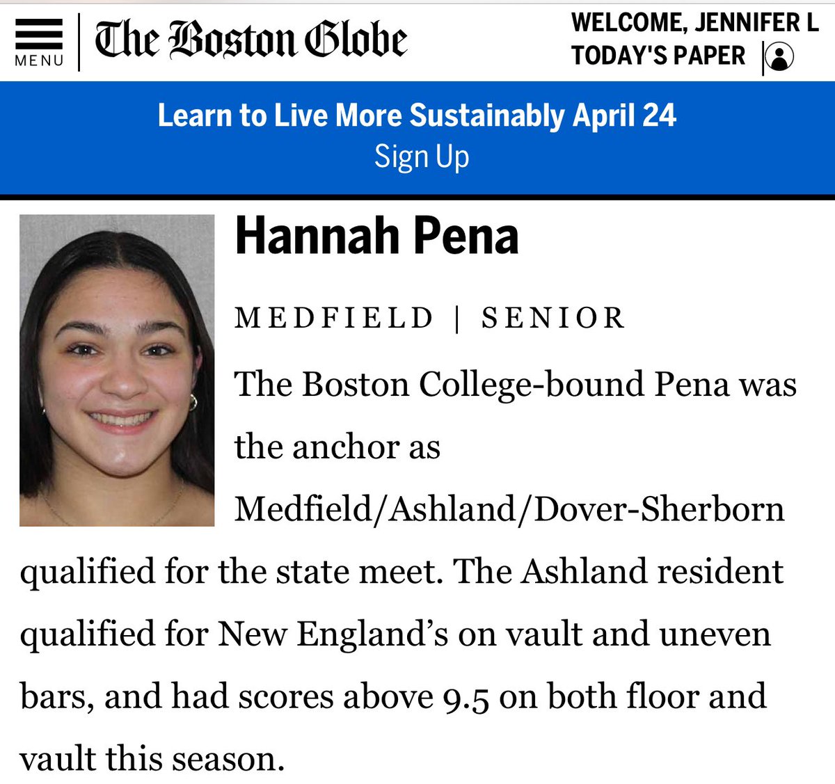 Congratulations Hannah!! Globe, Herald All-Scholastic and MetroWest Daily News All Star! @MedfieldAD @ClockerAD @DSRaidersSports