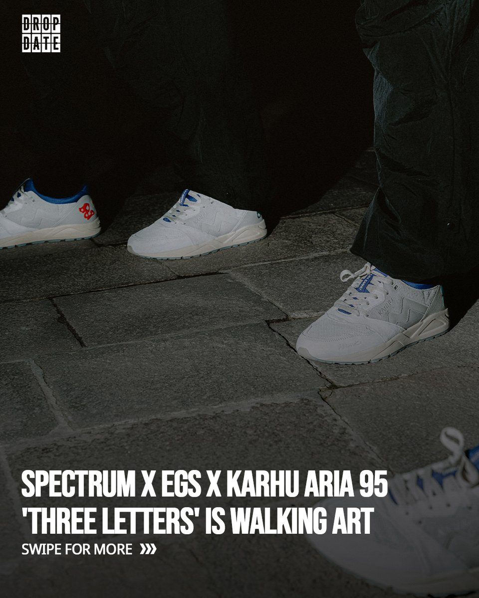 thedropdate's tweet photo. Spectrum X Eggs X Karhu ARIA 95 ‘THREE LETTERS’ is walking art...

See more 🔤 - https://t.co/RbcYeFnZNt⁠

#thedropdate https://t.co/mQIsSjkDW3