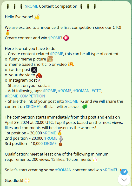 $ROME 🏟🏛💰 tweet media