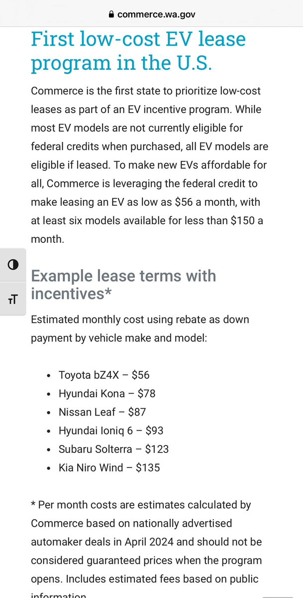BREAKING: WA State launches new EV incentive of $9,000 per vehicle! 3 year new EV leases receive a point of sale $9k rebate! This makes $0 down leases of: $127/month for @Tesla Model 3 $207/month for @Tesla Model Y 🧵 👇 @WAStateCommerce @WholeMarsBlog @SawyerMerritt