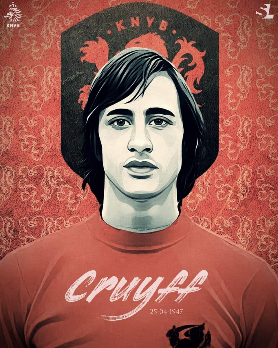 A 25 de Abril (mas de 1947) ocorria outra 'revolução', mas no futebol. Nascia o genial... Johan Cruyff 🧡

📷 | instagram.com/sociallifept

#johancruyff #jopie #elflaco #cruyfflegacy