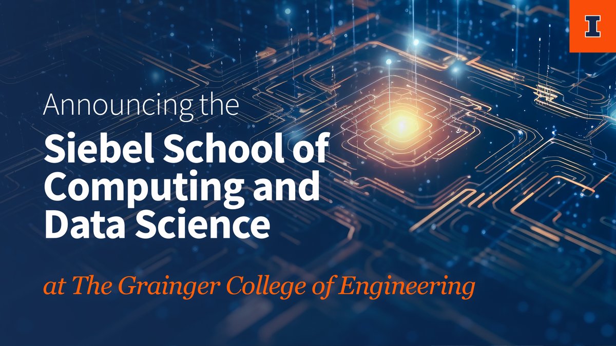 Announcing the #ILLINOIS Siebel School of Computing and Data Science at @uofigrainger. With our #5 in-the-nation @IllinoisCS program and 21 blended degree programs, the school will be a hub of interdisciplinary collaboration. Learn more. ▶ grainger.illinois.edu/news/stories/6…