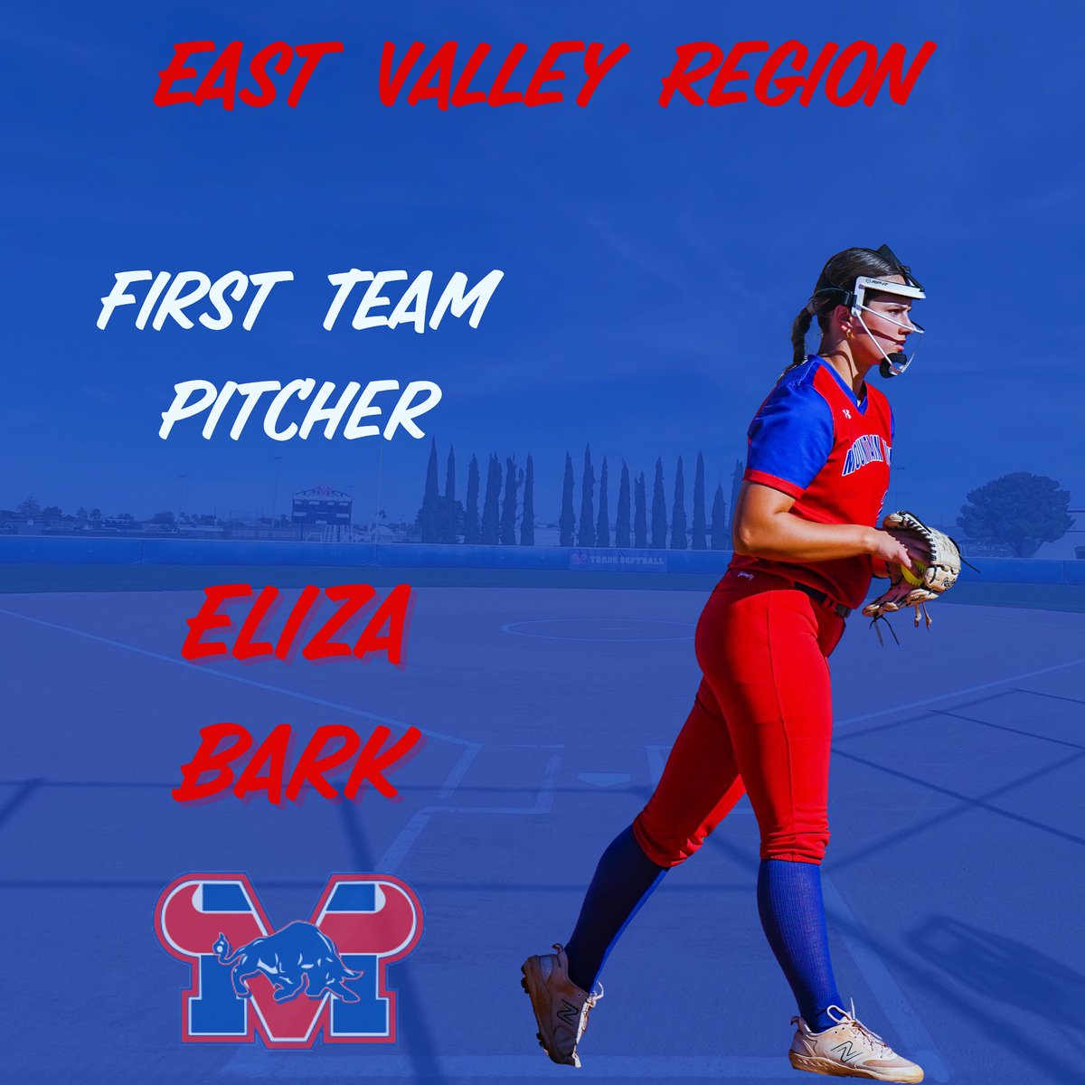 Senior Eliza Bark is awarded First Team Pitcher for East Valley Region. Congratulations on a great season Eliza!