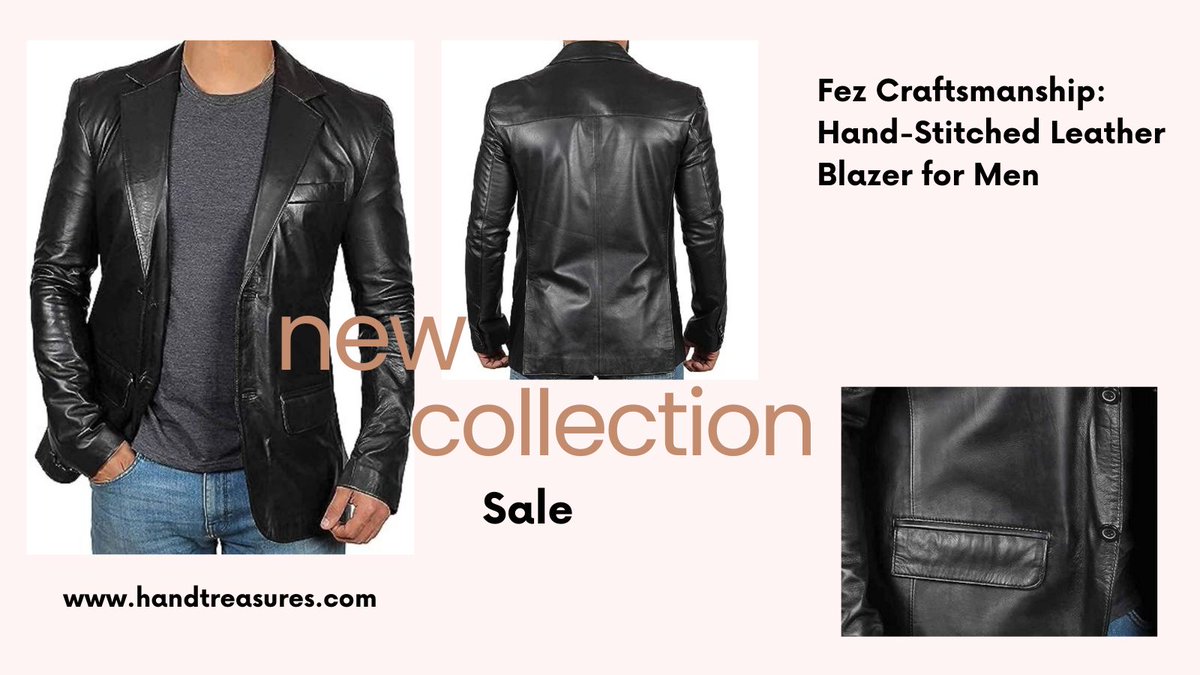 Step into the world of timeless craftsmanship with our hand-stitched leather blazer for men.
Shop now👇
handtreasures.com/product/fez-cr…
.
.
#FezCraftsmanship #MensFashion #HandStitched #LeatherBlazer #TimelessStyle  #ProfessionalAttire #men #menfashion #menstyle #menjacket