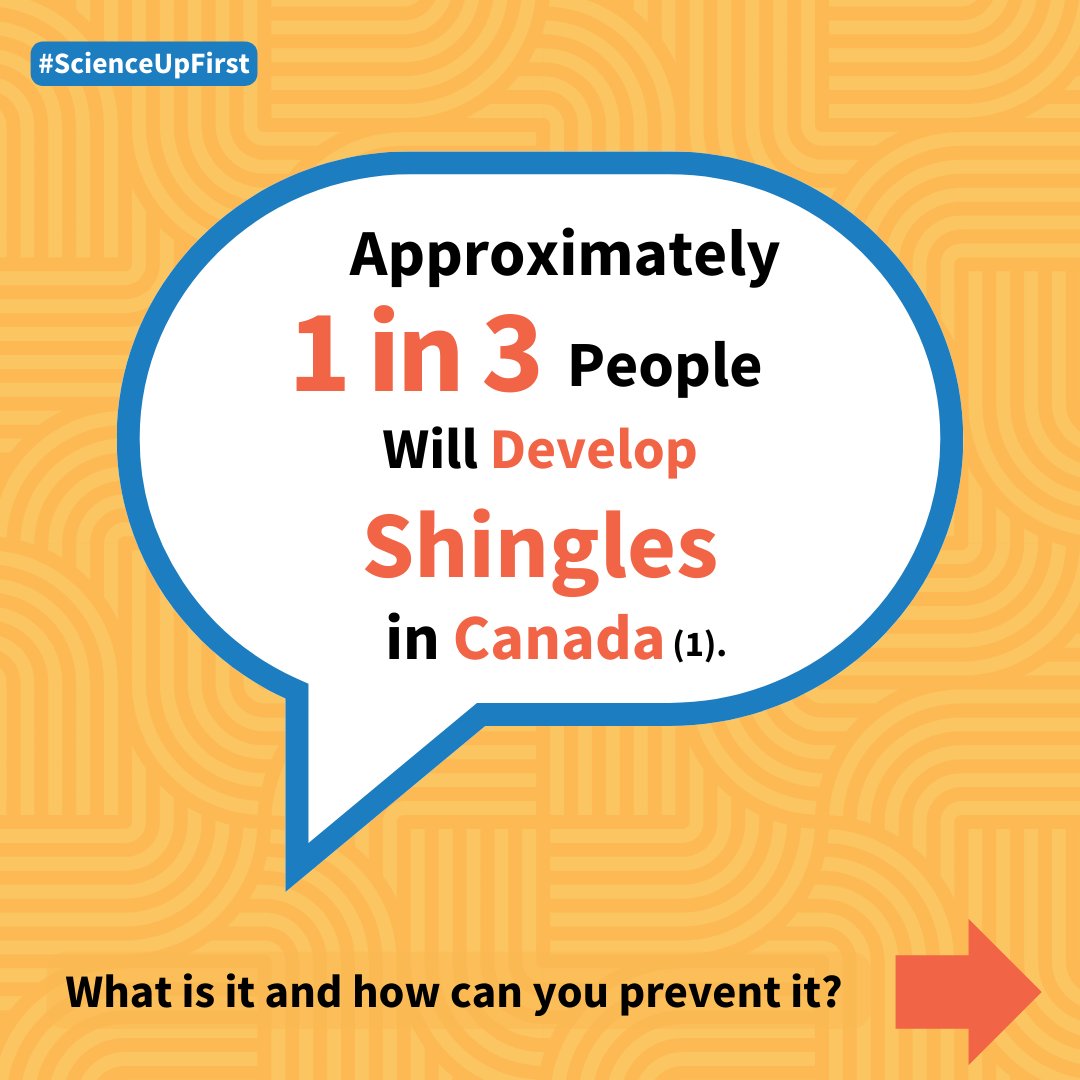 Did you know that shingles will affect about 1 in 3 people? If you’ve had chickenpox you are at risk of developing shingles later in life. While it can be a debilitating disease, it is also 97% preventable with vaccines. Find out more👇 scienceupfirst.com/project/1-in-3… #ScienceUpFirst