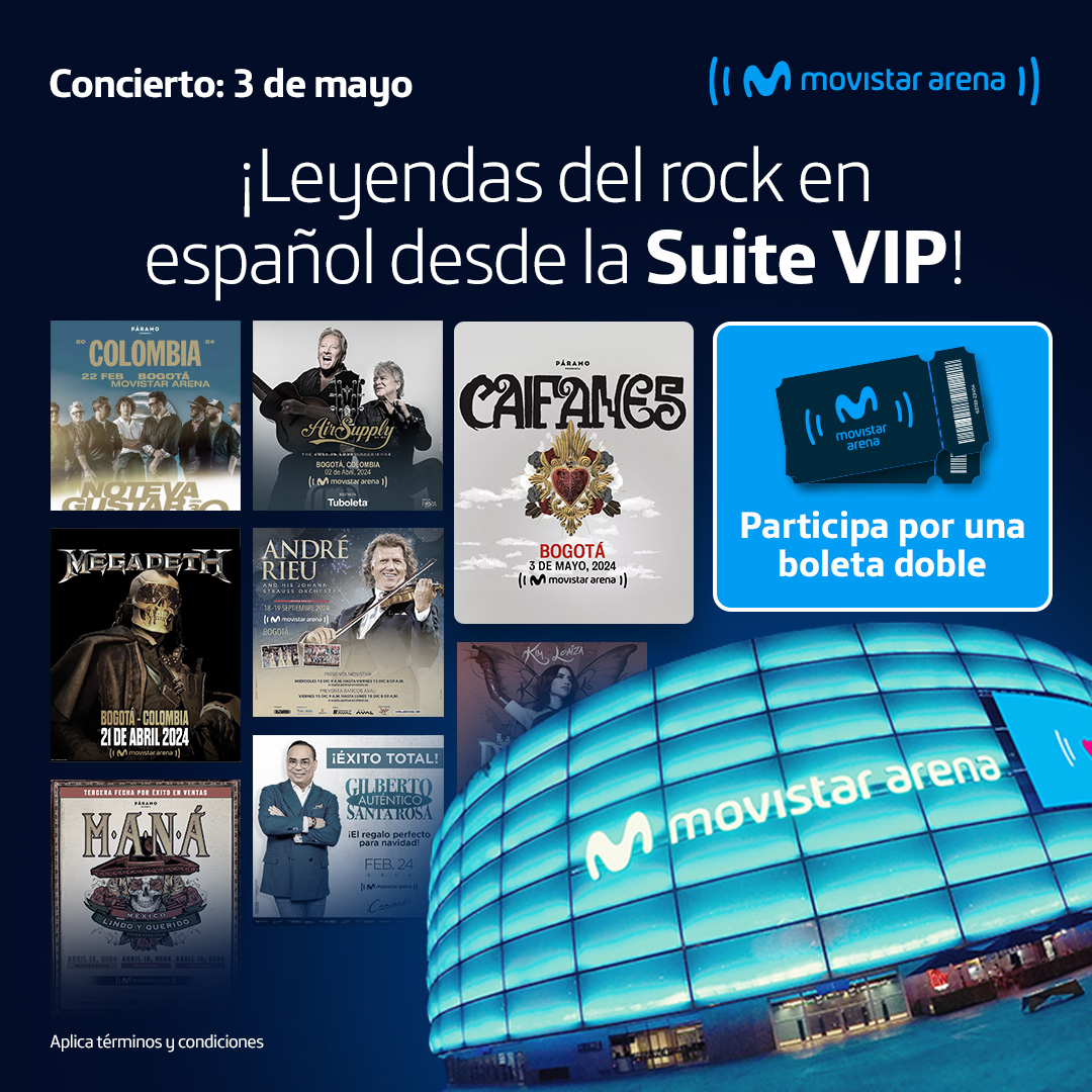 La célula que explota 🎵 @MovistarArenaCo 🤘 Participa por una boleta doble Suite VIP, comentando las veces que quieras: Me encantan el rock #MovistarArena El comentario 3.000, si cumple los términos y condiciones, se las lleva. movis.co/aaeujyz