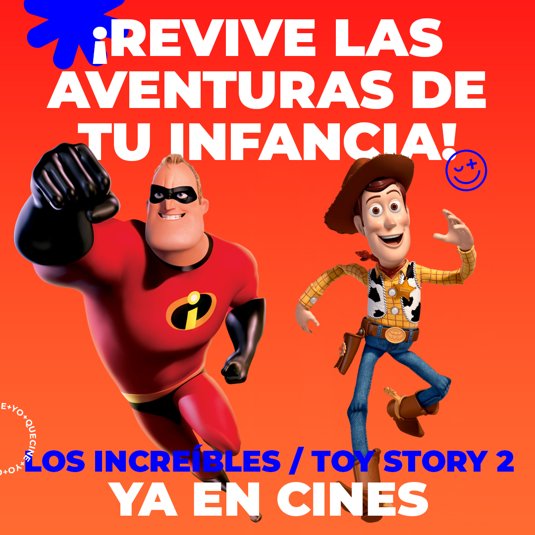 🥳 ¡Mr. Increíble y Woody llegaron a cines para celebrar a todos los niños! Trae a los consentidos de la casa a disfrutar estos grandes clásicos de Pixar. 🎉 Compra tus boletos aquí. 👇 🦸‍♂️ Los Increíbles: bit.ly/3Jw2q5P 👨‍🚀 Toy Story 2: bit.ly/3WfWRjp