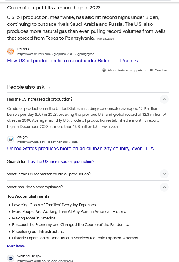 @NRO Wrong again and a complete lie... Why do Republicans lie about everything...tell the truth instead...Oil and Gas production has never been higher under any @POTUS than Joe Biden