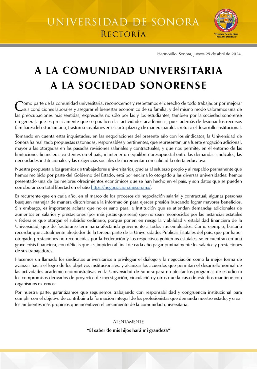 Llamado a los sindicatos universitarios: negociacion.unison.mx/steus/wp-conte…