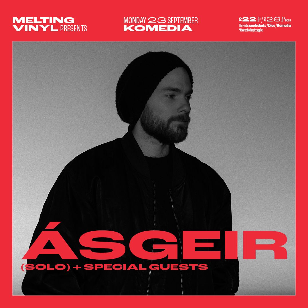Ásgeir (solo show) @AsgeirMusic + special guests play Brighton Komedia @KomediaBrighton on Monday 23rd Sept. Ásgeir plays with euphoric and choral elements of folk-pop music, sensitively layering acoustics with electronics and brass. bit.ly/MeltingVinylTi… #folkpop