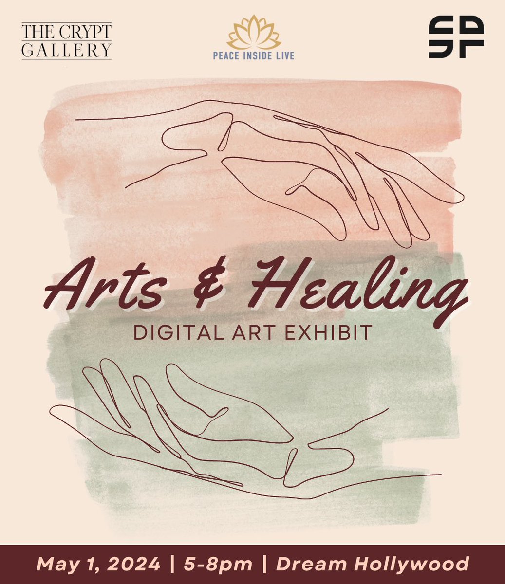 Join me @sheiladarcey @peaceinsidelive at @crypt_gallery @DreamHollywood for our digital art show for Mental Health Awareness Month, May 1, 5-8pm! RSVP 👉 lu.ma/r73xjq4u