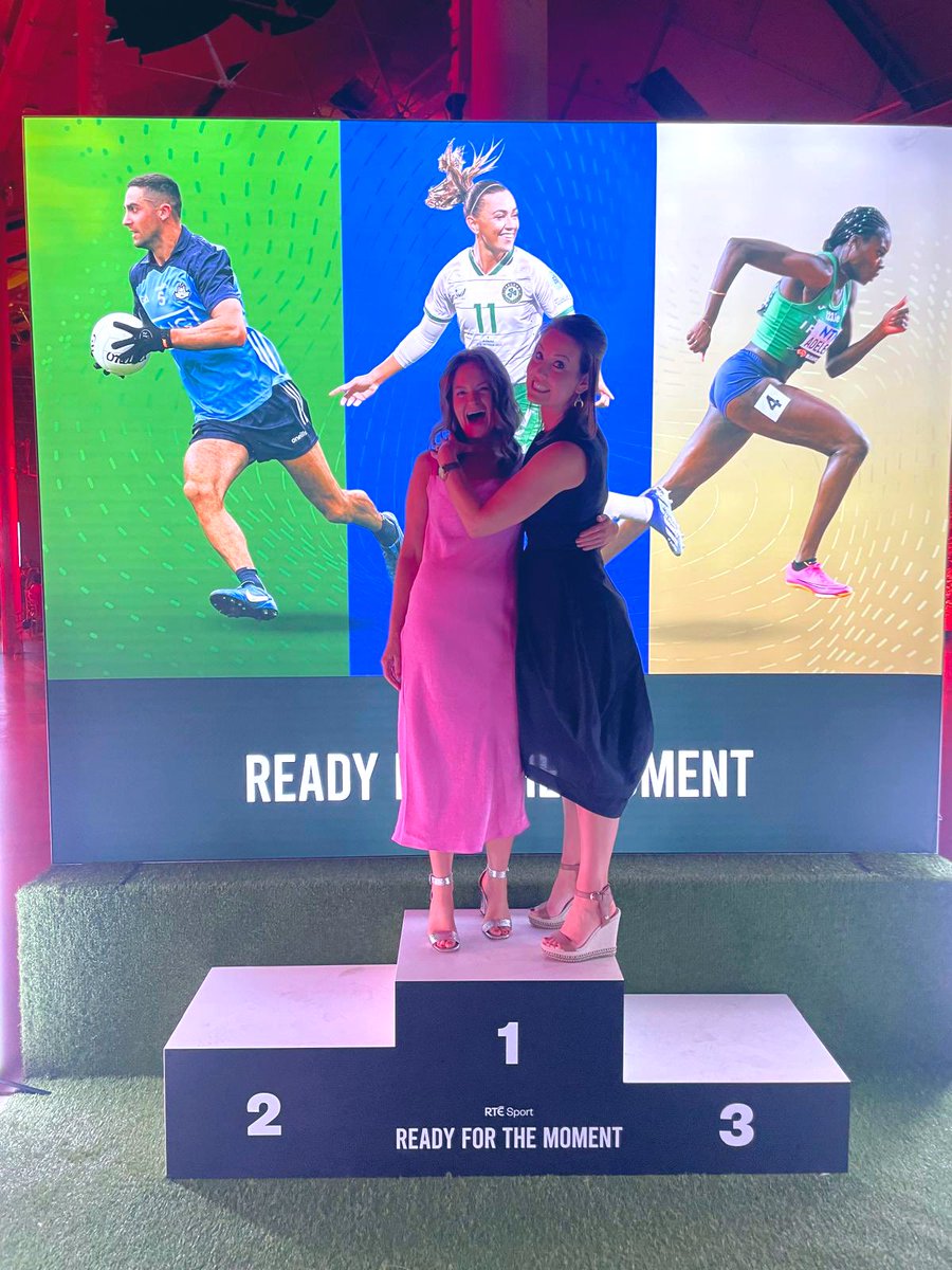 On the podium with my fav @annadoyleneary1 🥇👯‍♀️@mediaawards_IRL #RTEOlympics2024