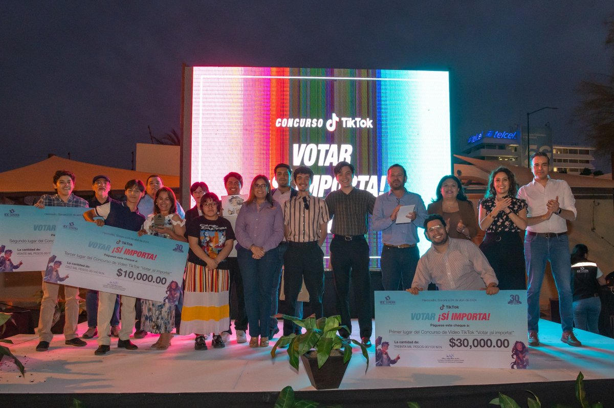 ¡La juventud sonorense brilló en el concurso de TikTok 'Votar ¡sí importa!' del IEE Sonora! 🎥✨ Descubre los mensajes inspiradores sobre el voto en esta premiación. #IEESonora #VotarSíImporta #PremiaciónTikTok
