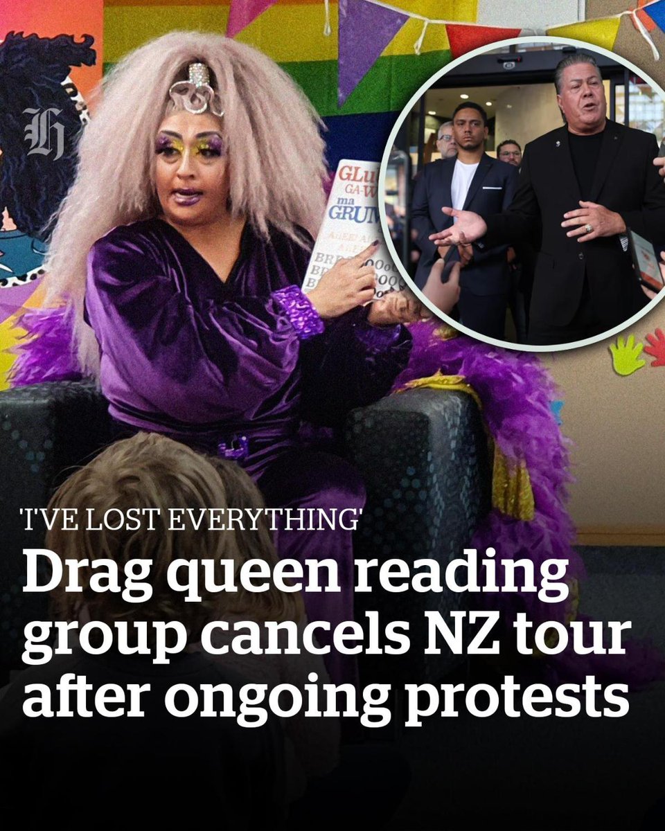 Brian Tamaki has been protesting the group over recent months including shutting down events in Rotorua and Hastings. Now Rainbow Storytime has announced the cancellation of its nationwide tour — with the owner saying she has “lost everything”. 🔗 tinyurl.com/mr2sk4bc