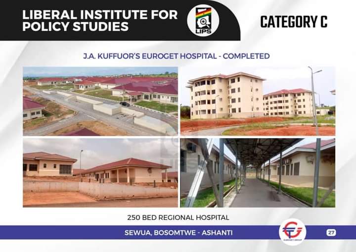 KeskineP's tweet photo. Below are the current state of the 8 hospitals that the NPP  inherited from previous regimes as at 07/01/2017:

1. Bekwai District Hospital (From I.K. Acheampong)
2. 4 Euroget projects - Tepa, Konongo, Sewua and Afari (from J.A. Kufour)
3. 800 bed KNUST Teaching Hospital 

1/2 https://t.co/O3fGY2fBi0