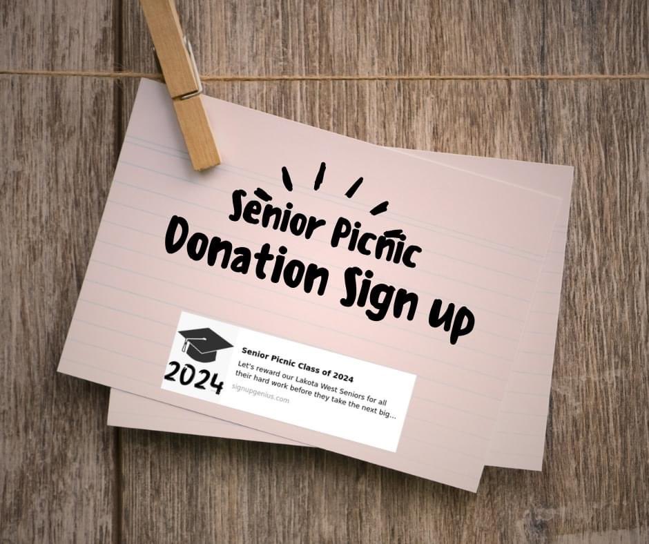 Lakota West PTSO - needs our help! Senior parents, grandparents, and special persons, sign up to donate to the senior picnic. signupgenius.com/go/10C044CA4AF… @westfirebirds @FirebirdTweets @LakotaWestAD