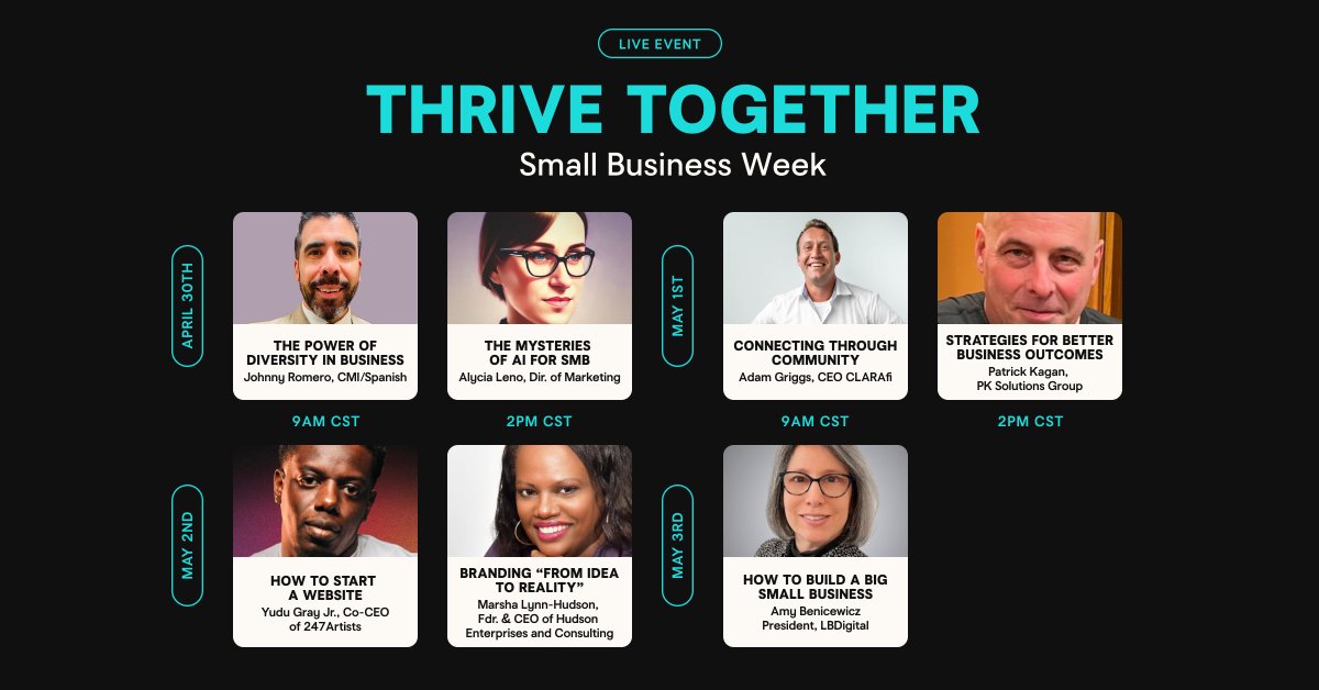 📣 Elevate your business with our GoDaddy Small Business Week live sessions! 💡 Network, learn, grow. Register now! 👉 social.godaddy/3UehSby #SmallBusinessWeek #GoDaddy #LiveWebinar