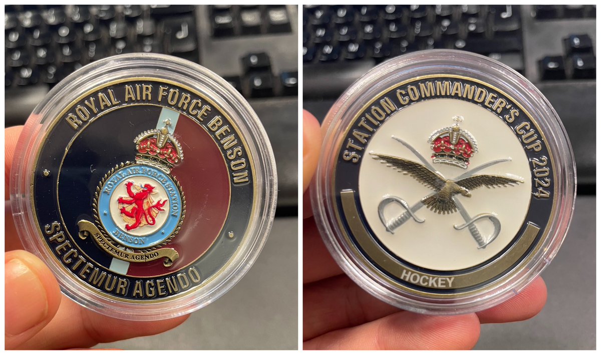 James_Havlin's tweet photo. First COโs Cup Indoor Hockey at @RAFBenson. Really successful event. No one ended up in A&E and everyone enjoyed their introduction to hockey. #RAFBenson #COsCup #BensonLife https://t.co/xBKxZEDxsV